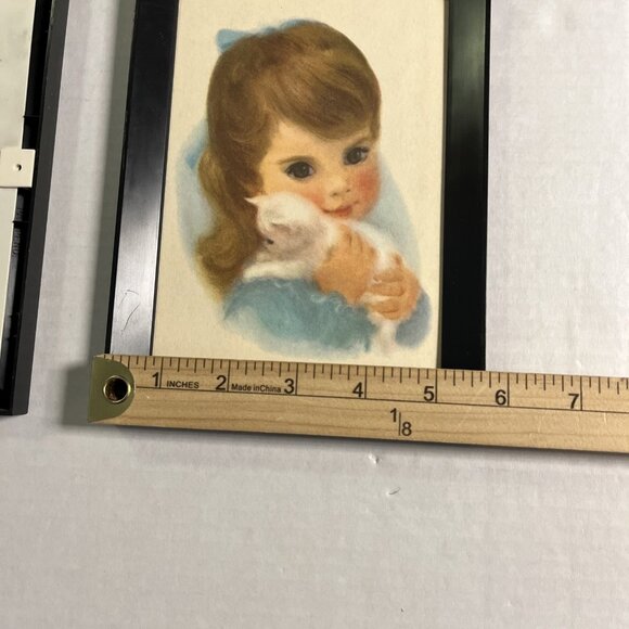Vintage Francis Hook‎ Northern Mills Tissue Girls Original Prints 1960s 4 Framed - Picture 9 of 13